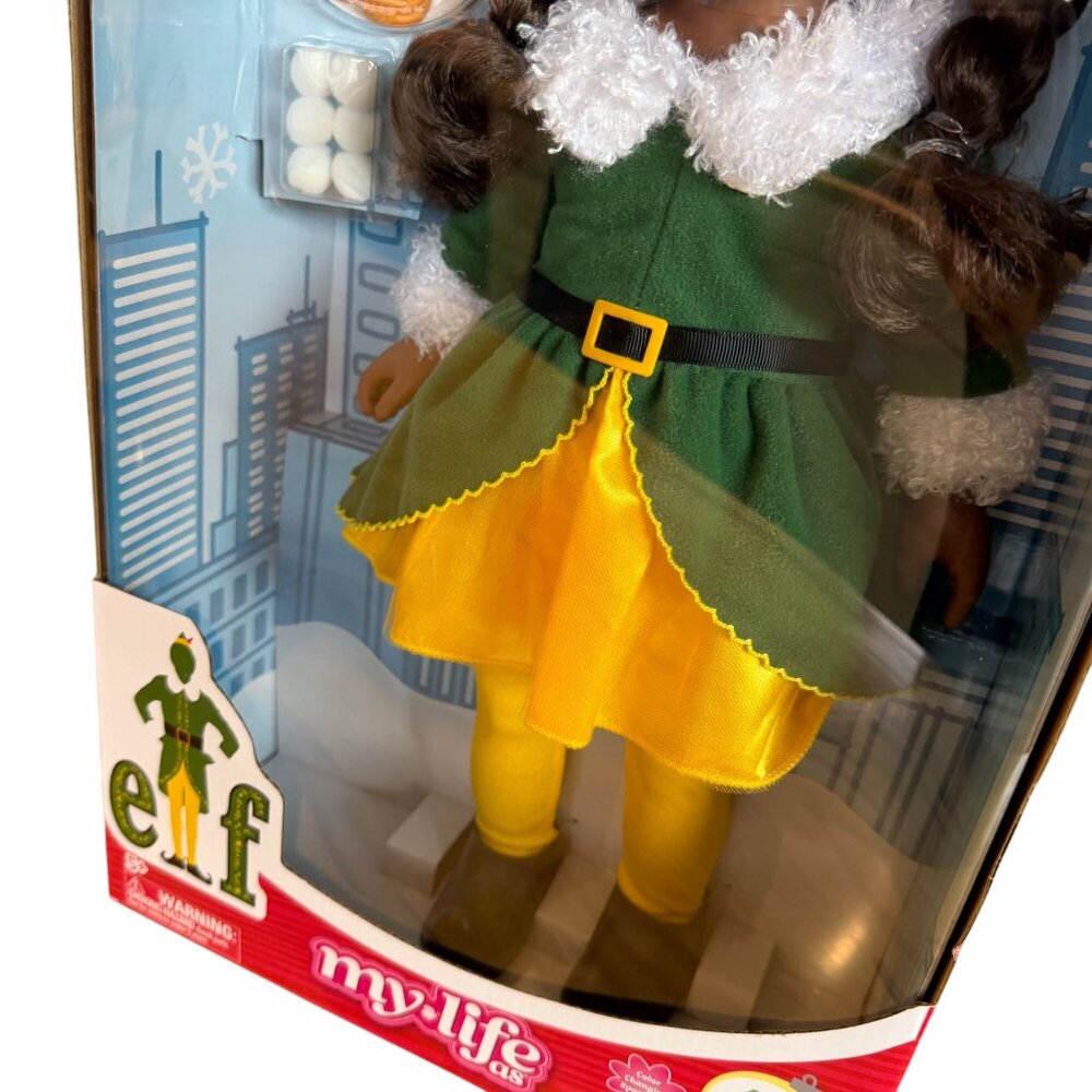 My Life As Elf Doll NEW Christmas 18" African American Brunette Hair Brown Eyes - Picture 7 of 8